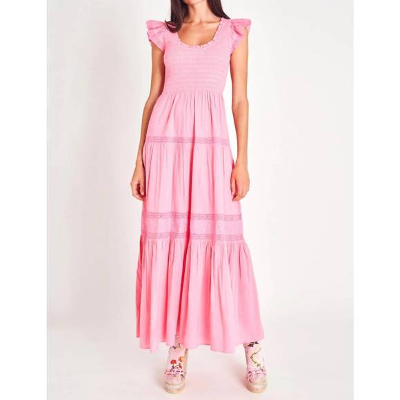 LOVESHACKFANCY Dresses & Skirts - NEW LOVESHACKFANCY chessie maxi dress in vivid pink